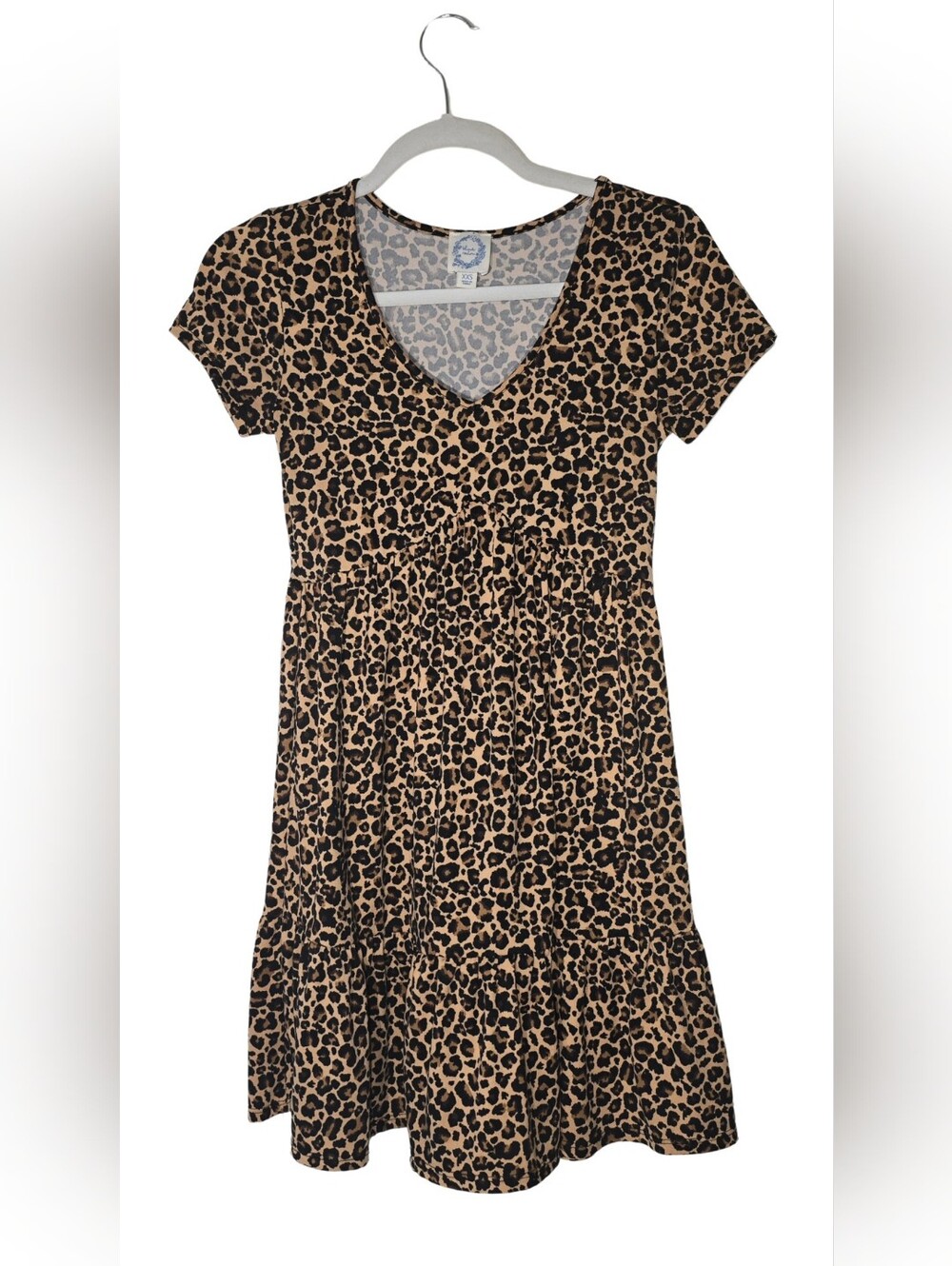 Blue Rain Leopard Print Mini Dress - Brown & Black